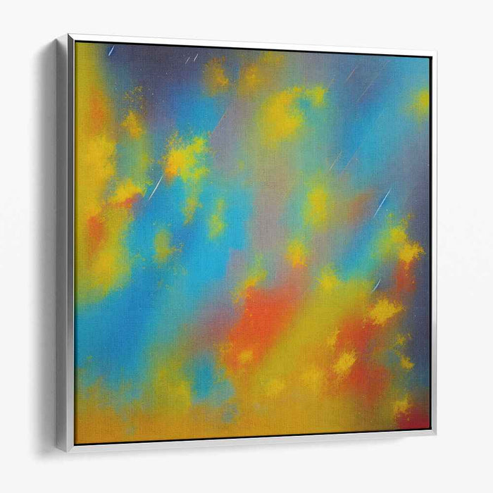 Celestial Dream Dance: Vibrant Abstract Nebula Canvas Art Print