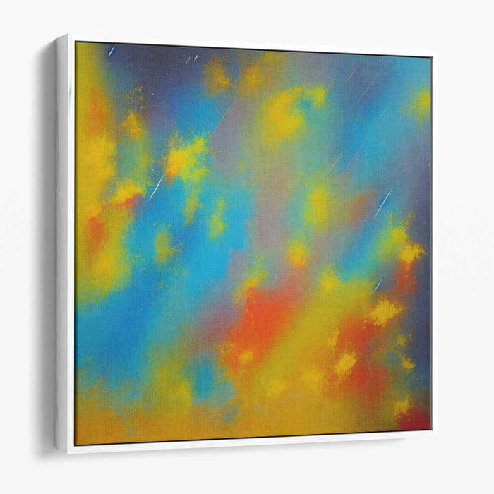 Celestial Dream Dance: Vibrant Abstract Nebula Canvas Art Print