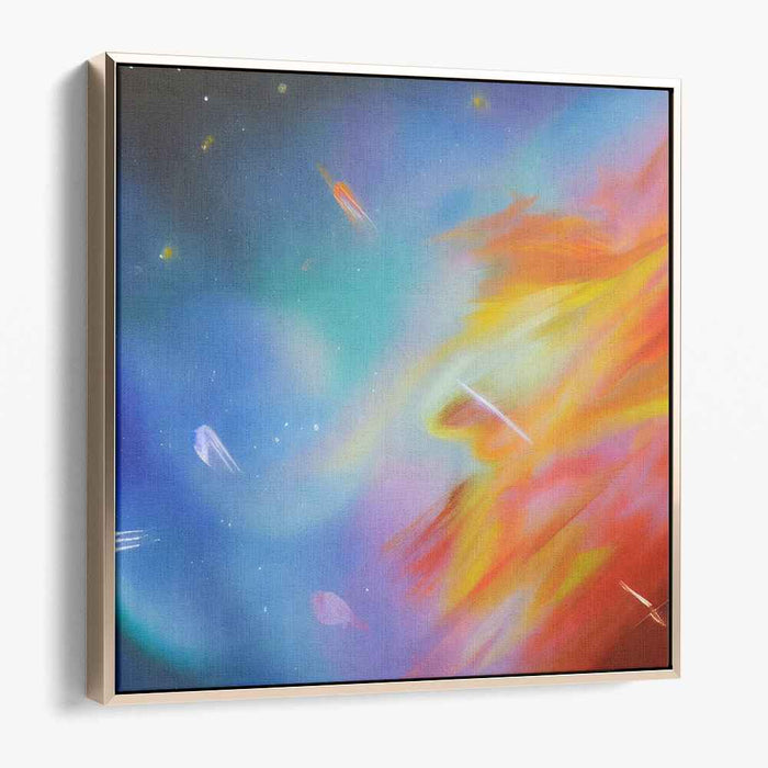 Cosmic Abstraction Adventure: A Journey Through Abstract Cosmos Canvas Art