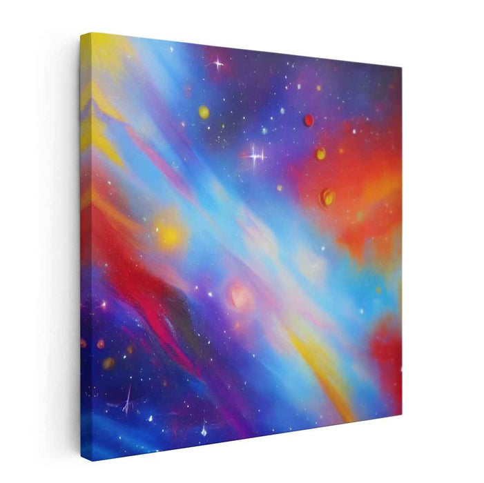 Cosmic Dreamweave: Abstract Celestial Canvas Art Print