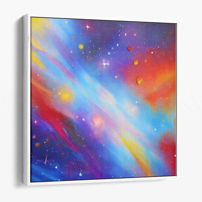 Cosmic Dreamweave: Abstract Celestial Canvas Art Print