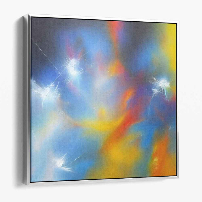 Vibrant Chromatic Burst: Dynamic Abstract Color Explosion Canvas Art