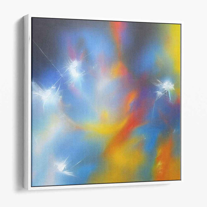 Vibrant Chromatic Burst: Dynamic Abstract Color Explosion Canvas Art