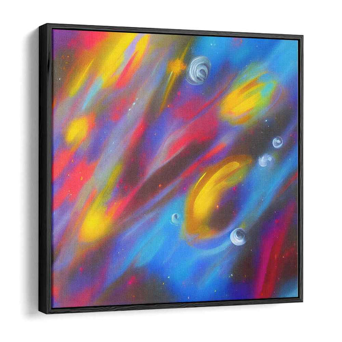 Celestial Brushstrokes: Abstract Expressionist Cosmic Canvas Art