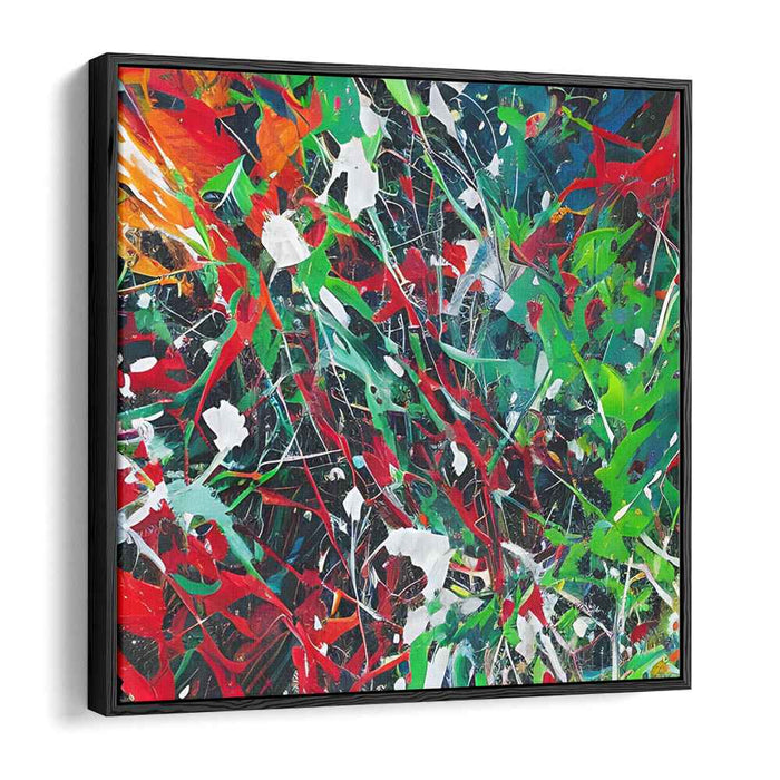 Colorful Chaos Canvas: Abstract Expressionist Riot of Colors Canvas Art