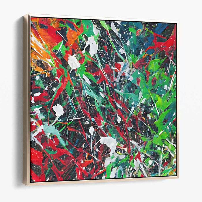 Colorful Chaos Canvas: Abstract Expressionist Riot of Colors Canvas Art