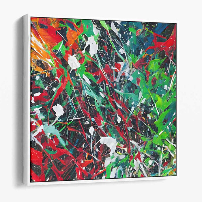 Colorful Chaos Canvas: Abstract Expressionist Riot of Colors Canvas Art