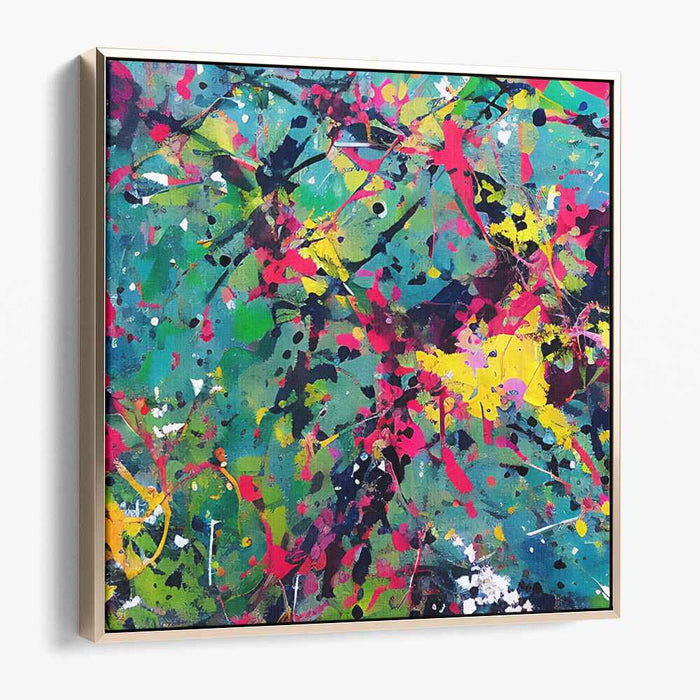 Energy Burst Canvas Symphony: Vibrant Abstract Expressionist Canvas Art Print