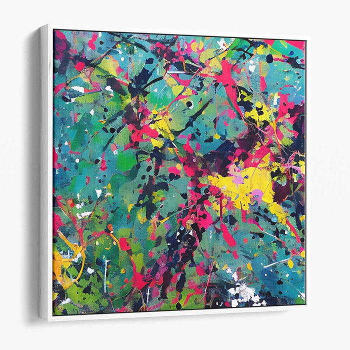 Energy Burst Canvas Symphony: Vibrant Abstract Expressionist Canvas Art Print