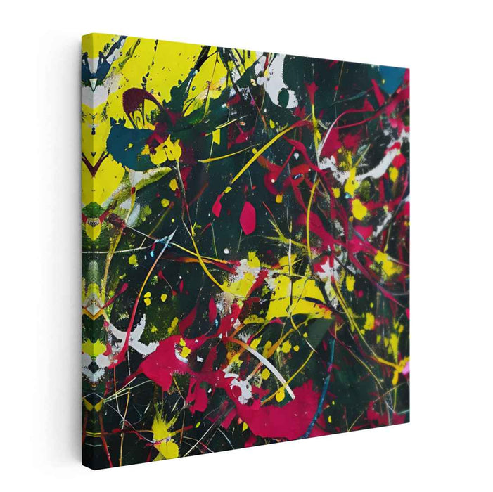 Color Wave Symphony: Abstract Expressionist Canvas Art Print