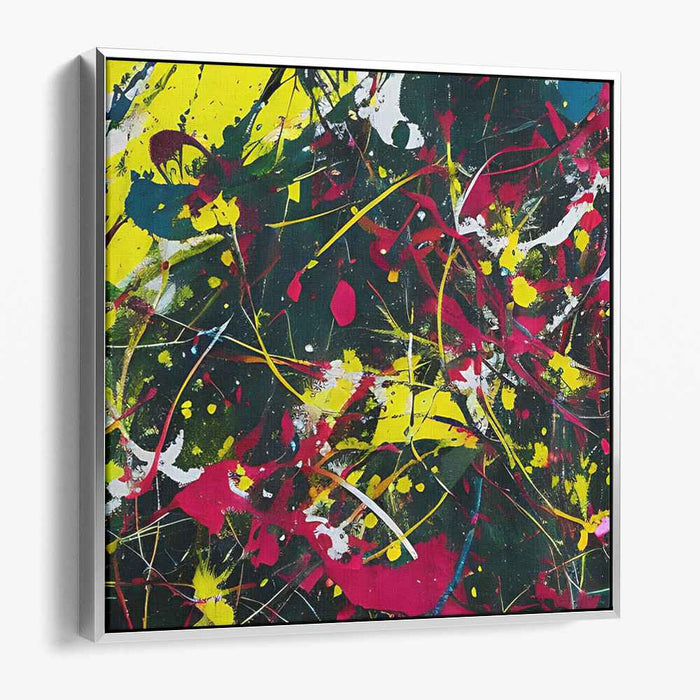 Color Wave Symphony: Abstract Expressionist Canvas Art Print