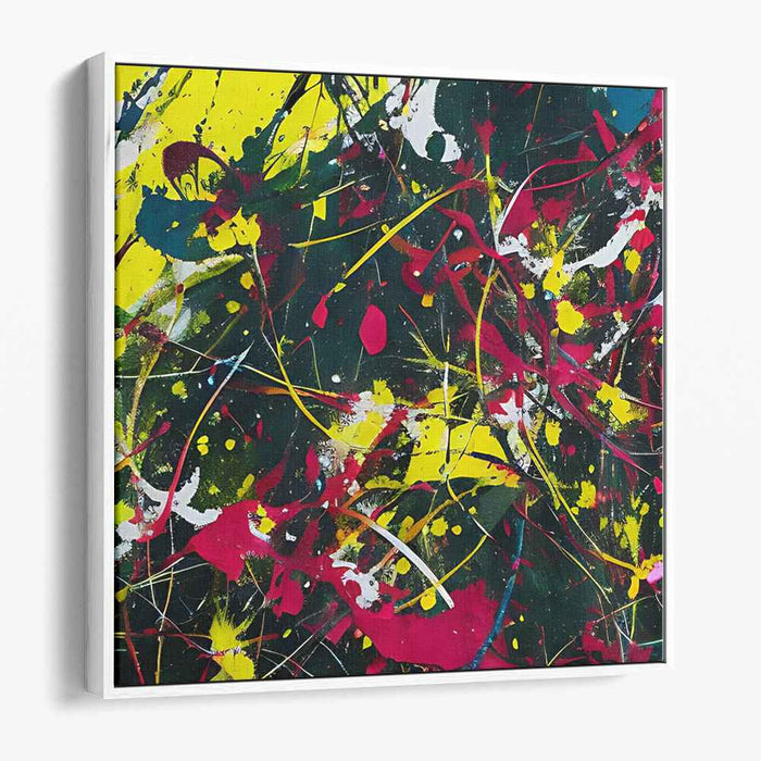 Color Wave Symphony: Abstract Expressionist Canvas Art Print