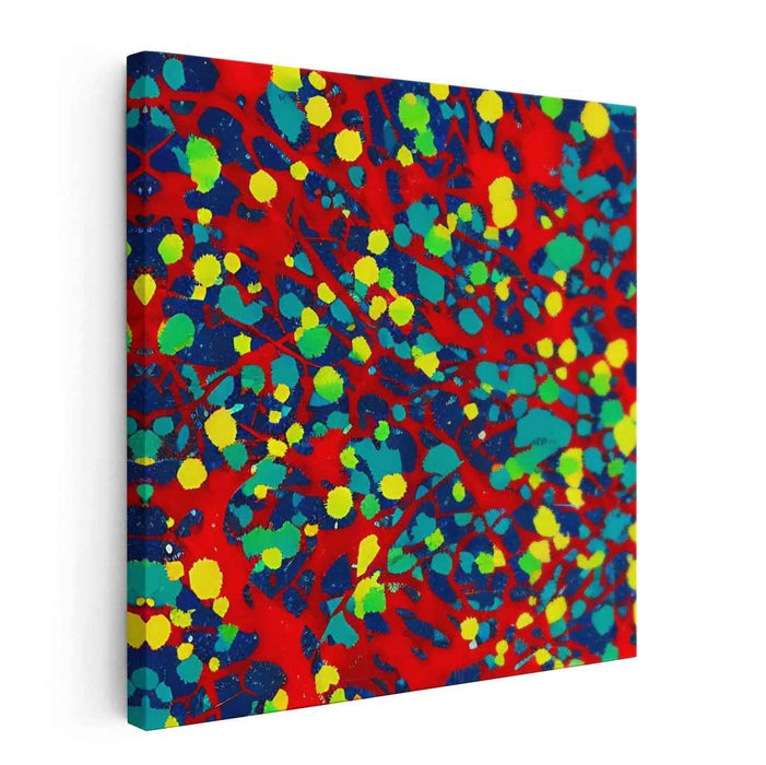 Rhythmic Spectrum: A Vivid Dance of Colors Canvas Art Print