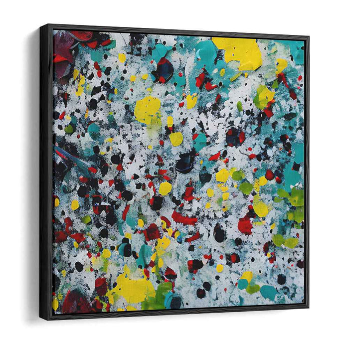 Chromatic Vitality: Abstract Expressionist Color Explosion Canvas Art Print