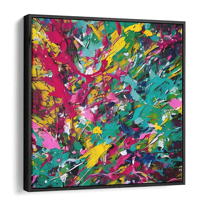 Splashes of Serendipity: Vibrant Abstract Expressionist Canvas Art Print