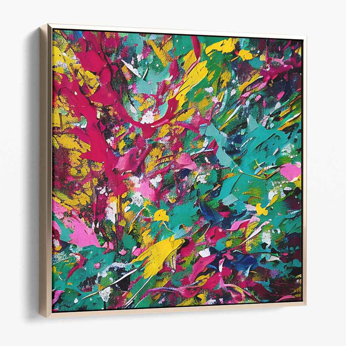 Splashes of Serendipity: Vibrant Abstract Expressionist Canvas Art Print