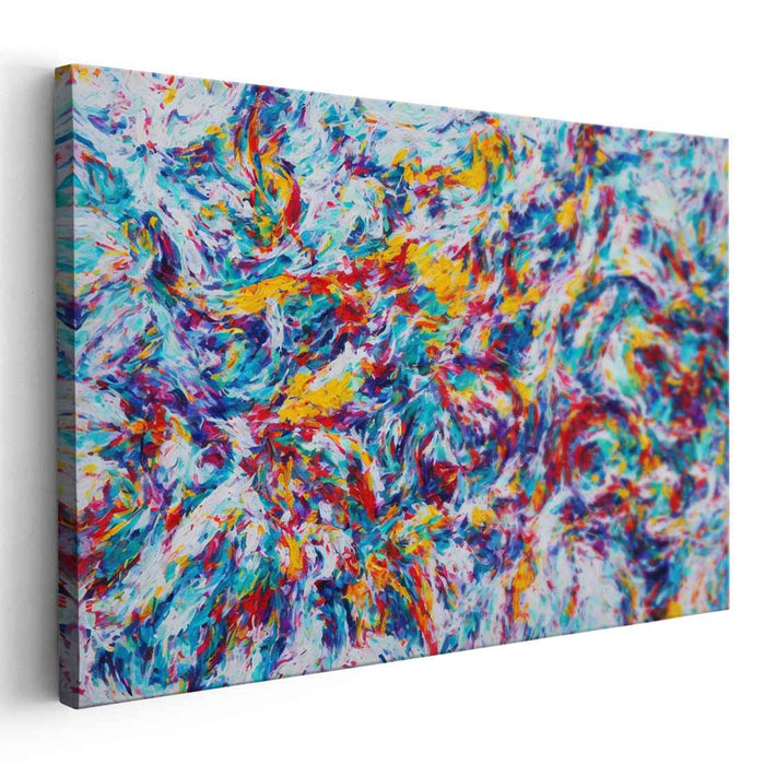 Elasticity of Emotions: Dynamic Abstract Expressionist Canvas Art Print