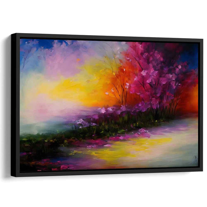 Nebulous Horizon: Abstract Impressionist Landscape Canvas Art Print