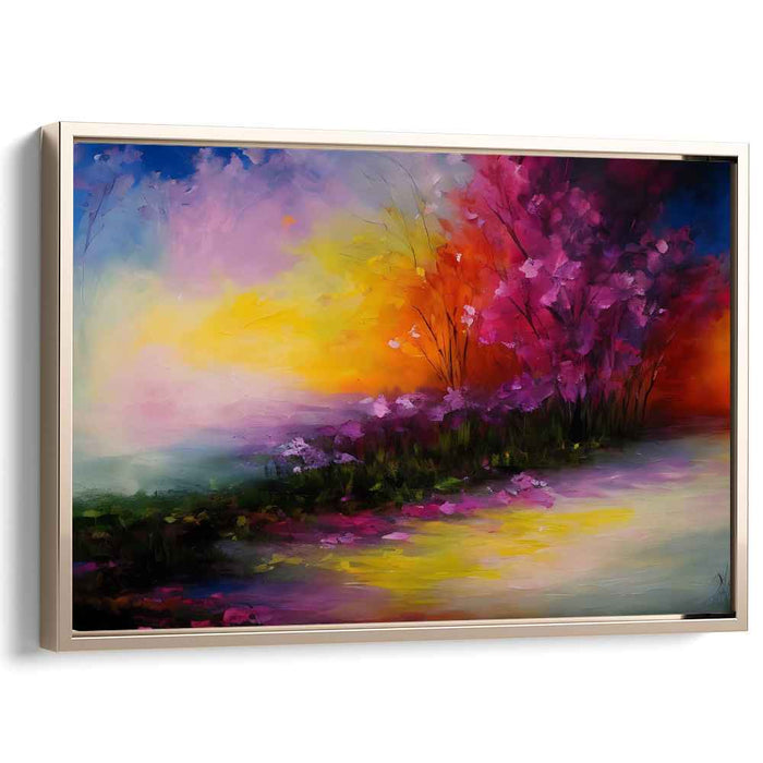 Nebulous Horizon: Abstract Impressionist Landscape Canvas Art Print