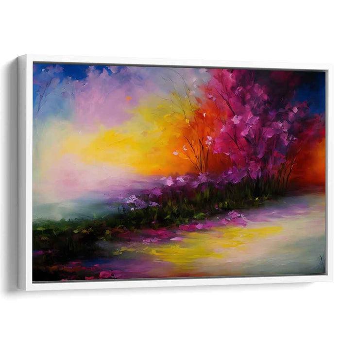 Nebulous Horizon: Abstract Impressionist Landscape Canvas Art Print