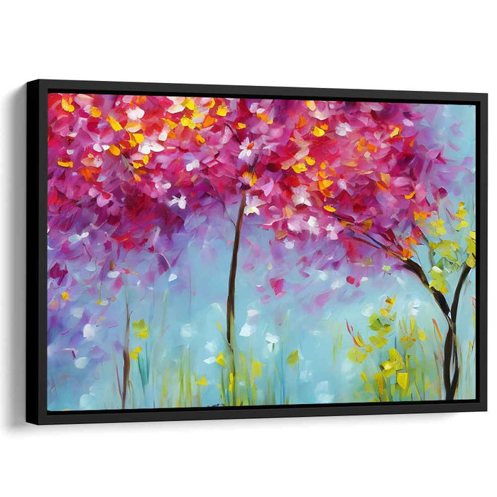 Impressionist Arboreal Canvas: Impressionist Blossom Trees Canvas Art