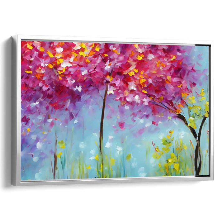 Impressionist Arboreal Canvas: Impressionist Blossom Trees Canvas Art