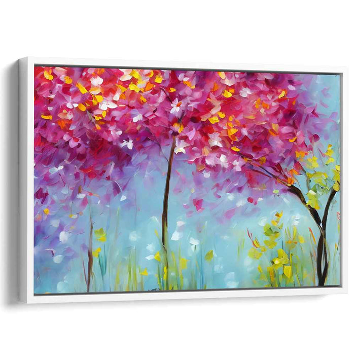 Impressionist Arboreal Canvas: Impressionist Blossom Trees Canvas Art