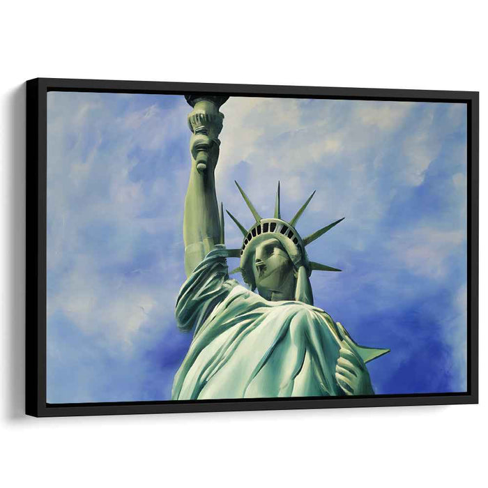 Liberty's Brushed Legacy: Iconic Statue of Freedom Canvas Art Print
