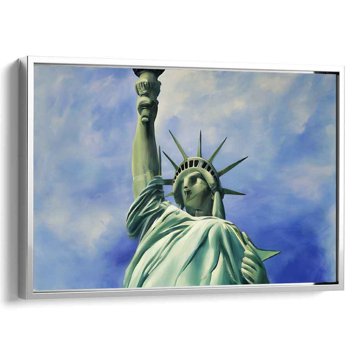 Liberty's Brushed Legacy: Iconic Statue of Freedom Canvas Art Print