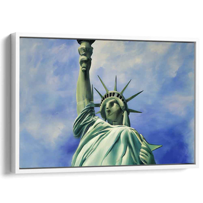 Liberty's Brushed Legacy: Iconic Statue of Freedom Canvas Art Print