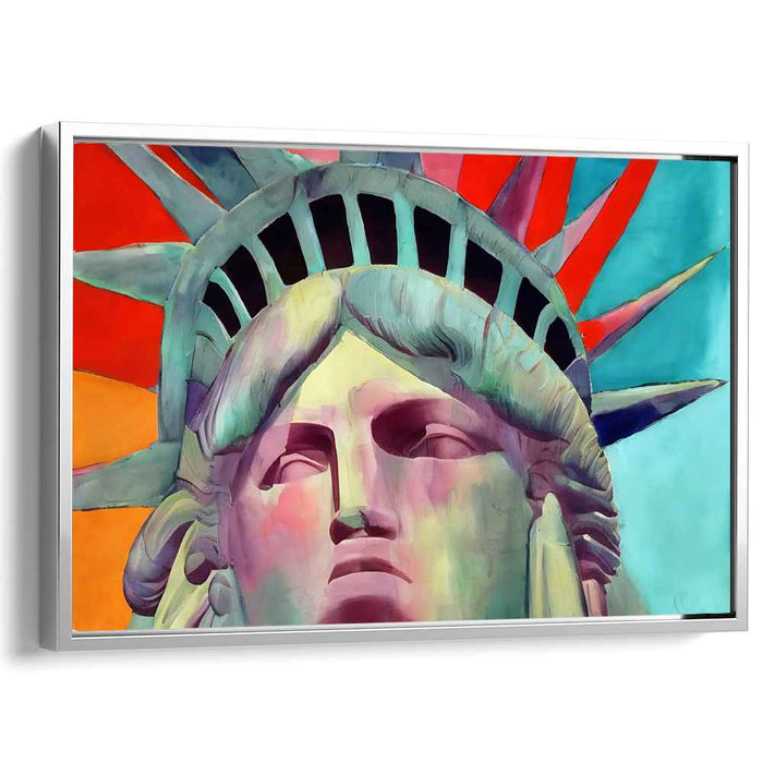 Vivid Liberty: Modern Pop Art Statue of Freedom Canvas Print