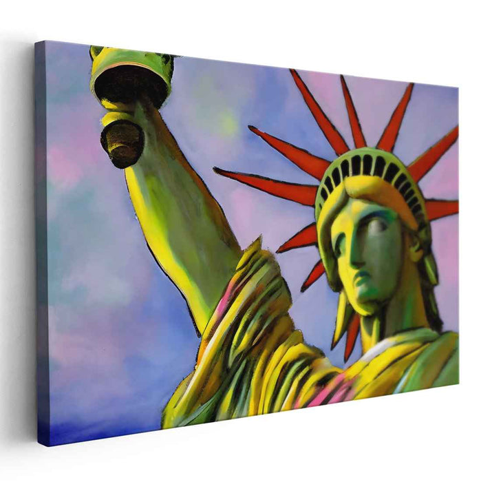 Liberty Enlightening: Modern Pop Art Statue of Liberty Canvas Print