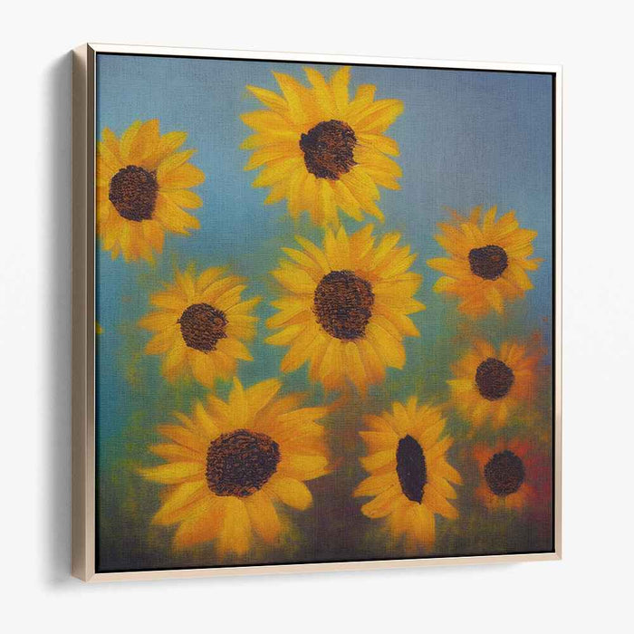 Sunflower Euphoria: Vibrant Sunflower Canvas Art