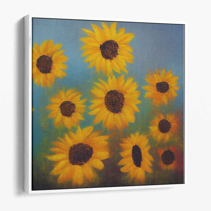 Sunflower Euphoria: Vibrant Sunflower Canvas Art