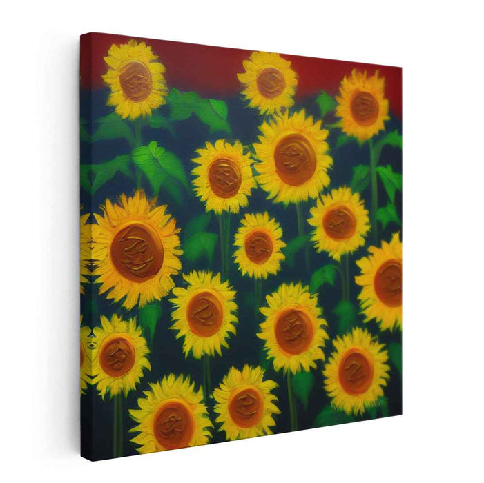 Floral Explosion: Expressive Floral Canvas Art Print