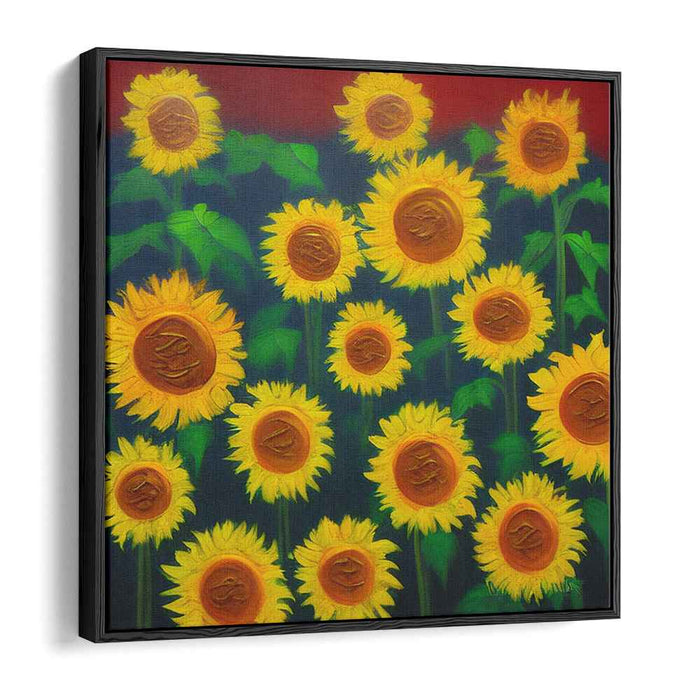 Floral Explosion: Expressive Floral Canvas Art Print