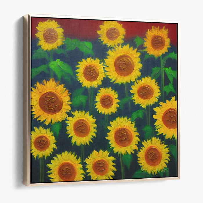 Floral Explosion: Expressive Floral Canvas Art Print