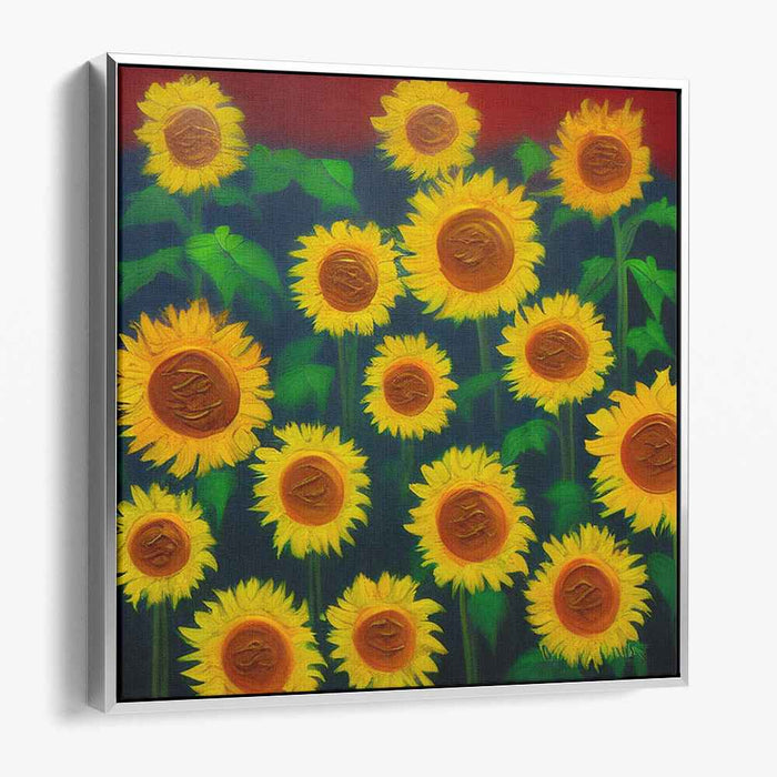 Floral Explosion: Expressive Floral Canvas Art Print