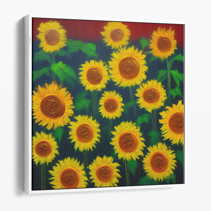 Floral Explosion: Expressive Floral Canvas Art Print