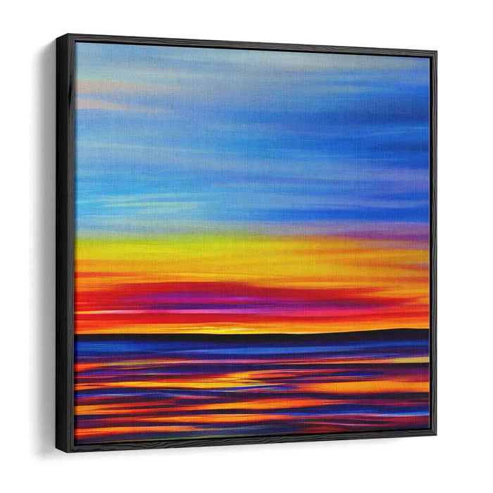 Ethereal Mirage Depths: Abstract Oceanic Twilight Canvas Art Print