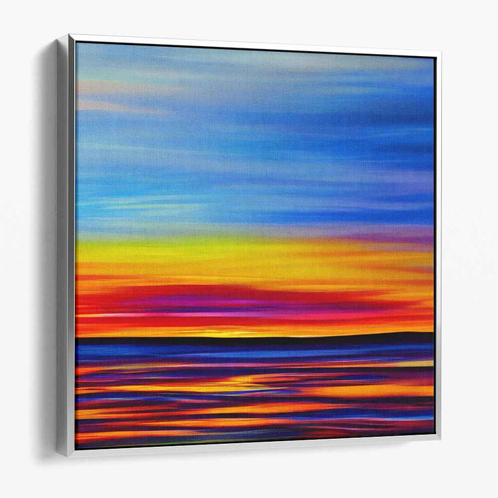 Ethereal Mirage Depths: Abstract Oceanic Twilight Canvas Art Print