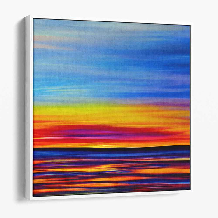 Ethereal Mirage Depths: Abstract Oceanic Twilight Canvas Art Print