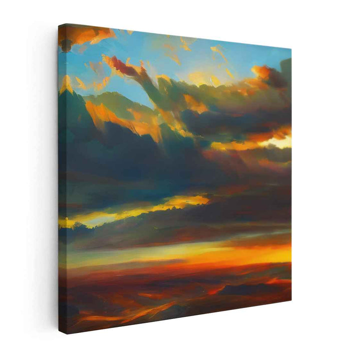 Ethereal Vista Brilliance: Luminous Landscape Masterpiece Canvas Art