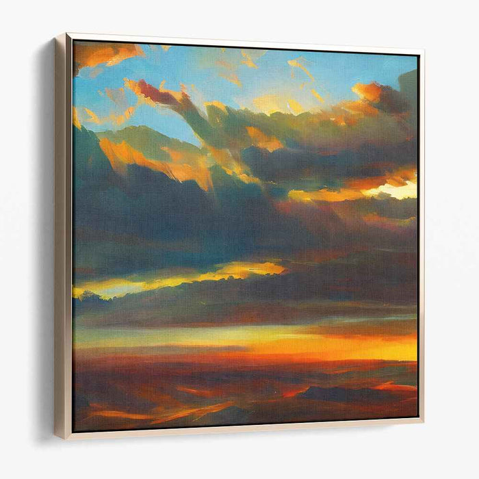 Ethereal Vista Brilliance: Luminous Landscape Masterpiece Canvas Art