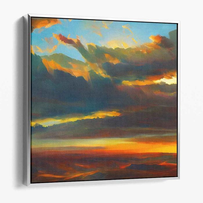 Ethereal Vista Brilliance: Luminous Landscape Masterpiece Canvas Art