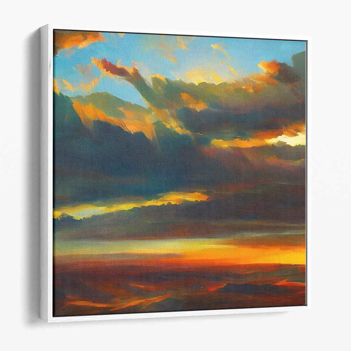 Ethereal Vista Brilliance: Luminous Landscape Masterpiece Canvas Art