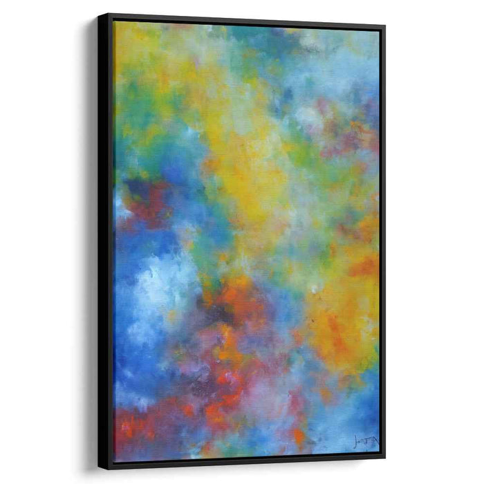 Fusion Fireworks: Abstract Expressionist Color Fusion Canvas Art Print