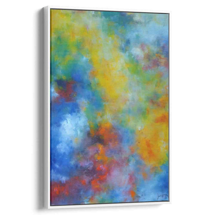 Fusion Fireworks: Abstract Expressionist Color Fusion Canvas Art Print
