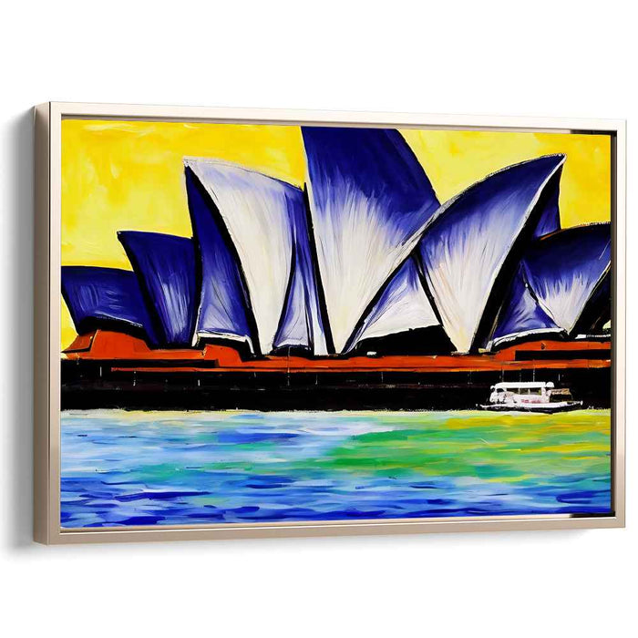 Vibrant Sydney Opera House: Modern Expressionist Canvas Art Print