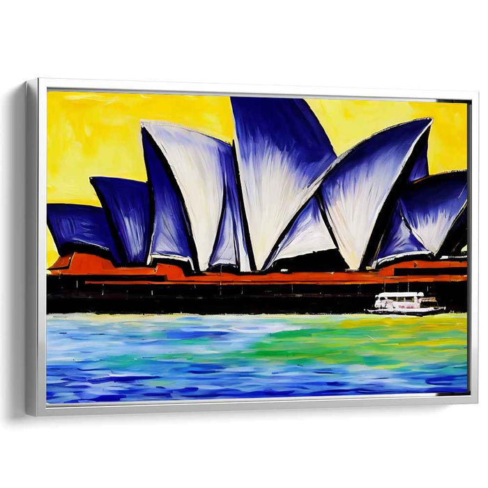 Vibrant Sydney Opera House: Modern Expressionist Canvas Art Print